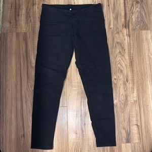 Mid Rise Black Workout Leggings